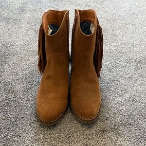 Dingo Tan Suede Fringe Boots